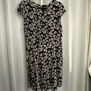 Vintage 90’s Plus Size Daisy Dress Flowy Size 16 Cap Sleeve